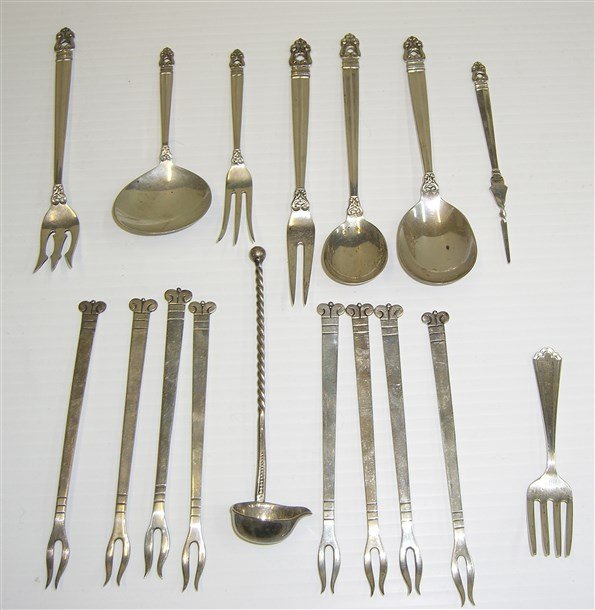 17 piece sterling silver assorted utensils (1 of 6)
