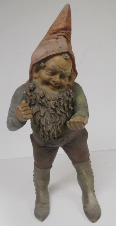 Antique Terracotta garden Gnome marked Germany (1 of 8)