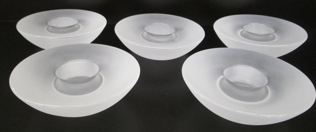5 Orrefors frosted crystal votive candle holders (1 of 1)