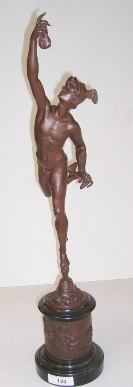 Large bronze statue of Mercury (1 of 10)