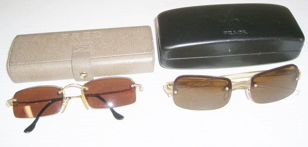 2 pairs sunglasses with cases (1 of 4)