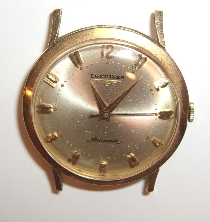 14k gold mens Longines automatic wrist watch (1 of 3)
