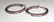 10k white gold pink sapphire hoop earrings