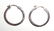 10k white gold pink sapphire hoop earrings - 2
