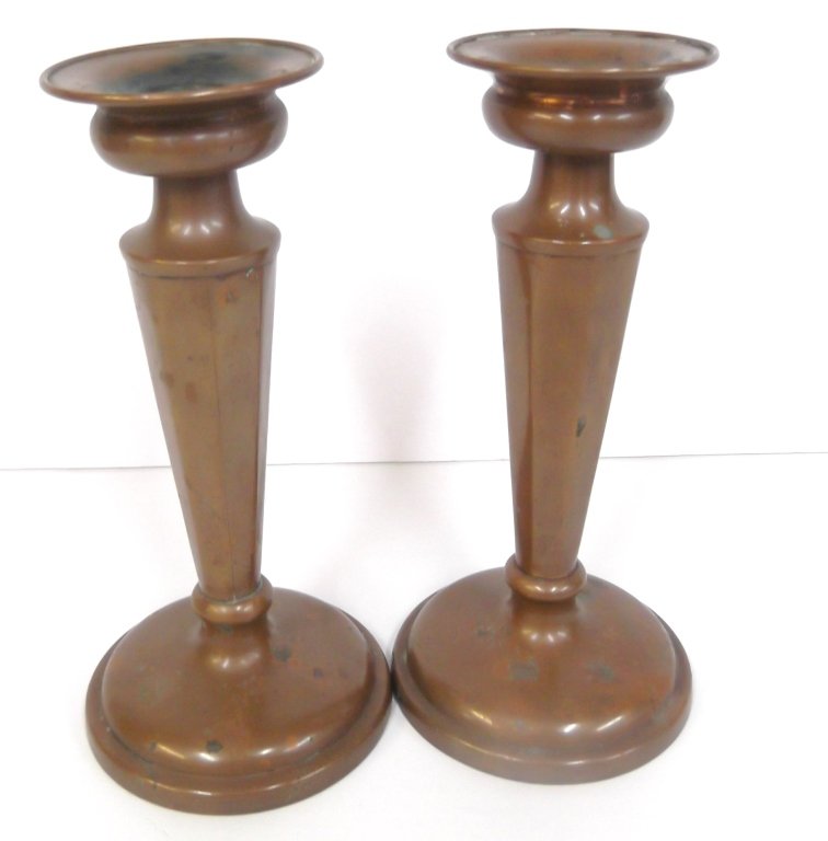 Pair of copper candle holders (1 of 4)