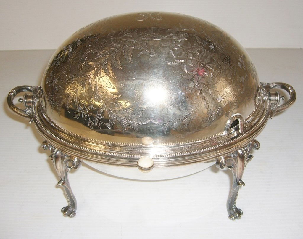 Silver plate vegetable steamer (1 of 6)