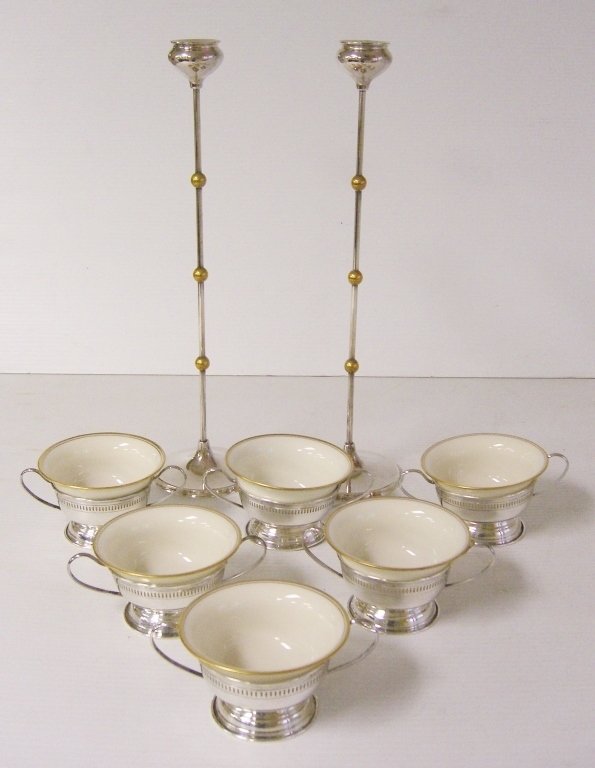 8 piece lenox bowls & candle holders (1 of 3)
