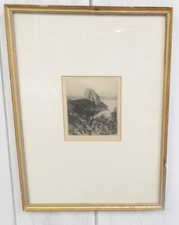 Mountain scene Etching/engraving (1 of 3)