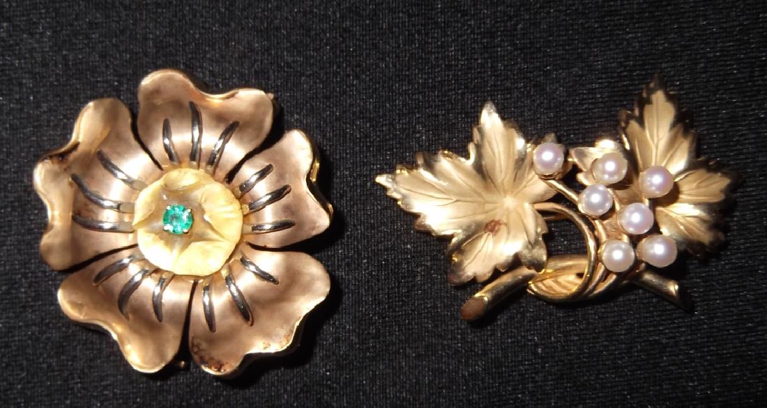 2 14k pins/brooches (1 of 2)