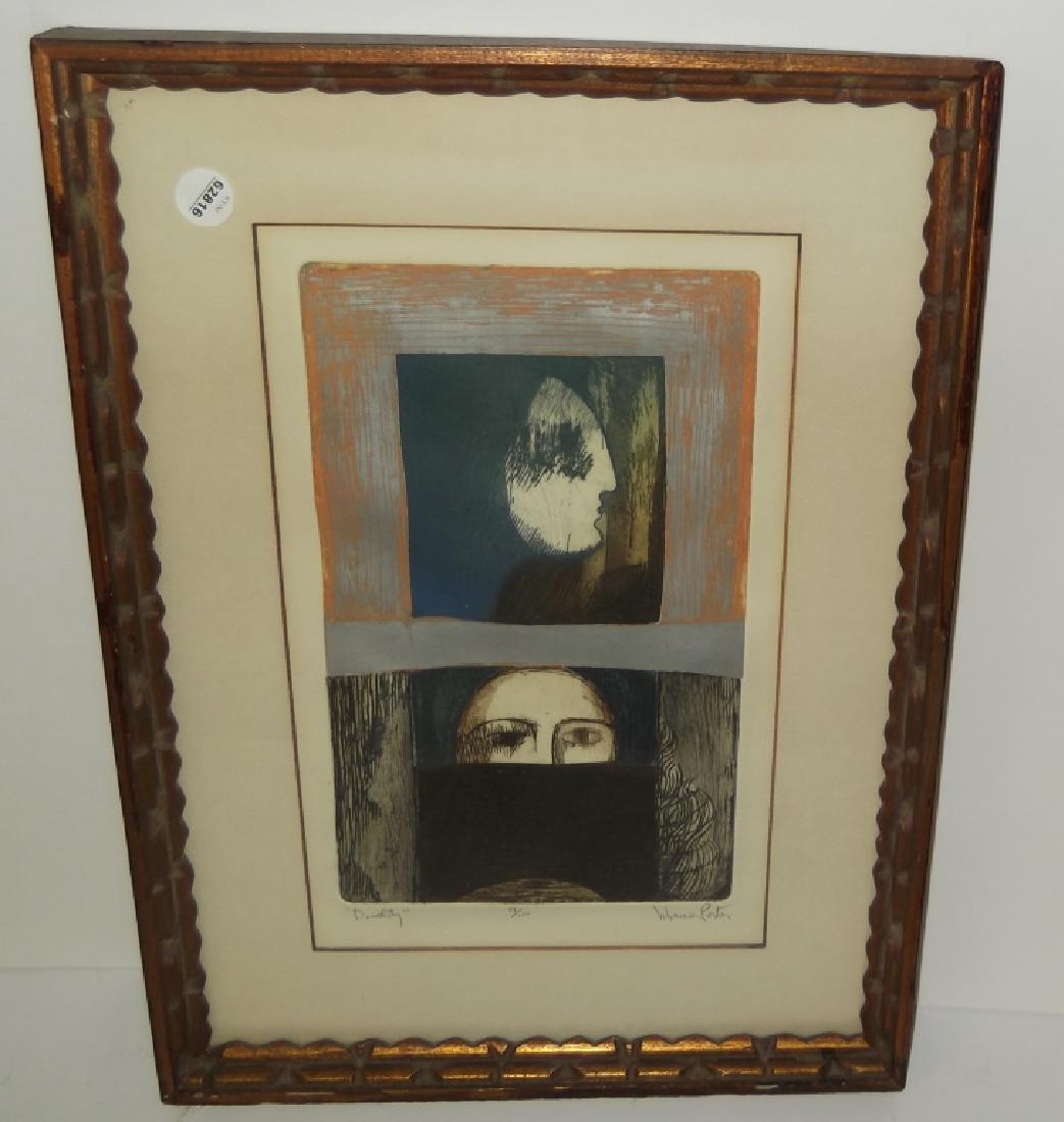 Portrait abstract Lithograph signed (1 of 4)