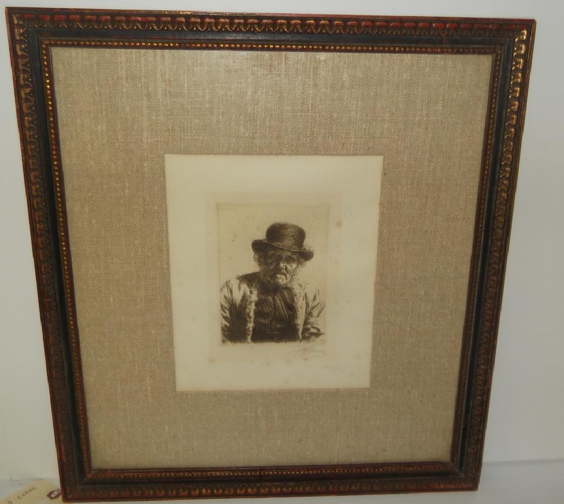 Vintage male portrait lithograph (1 of 3)
