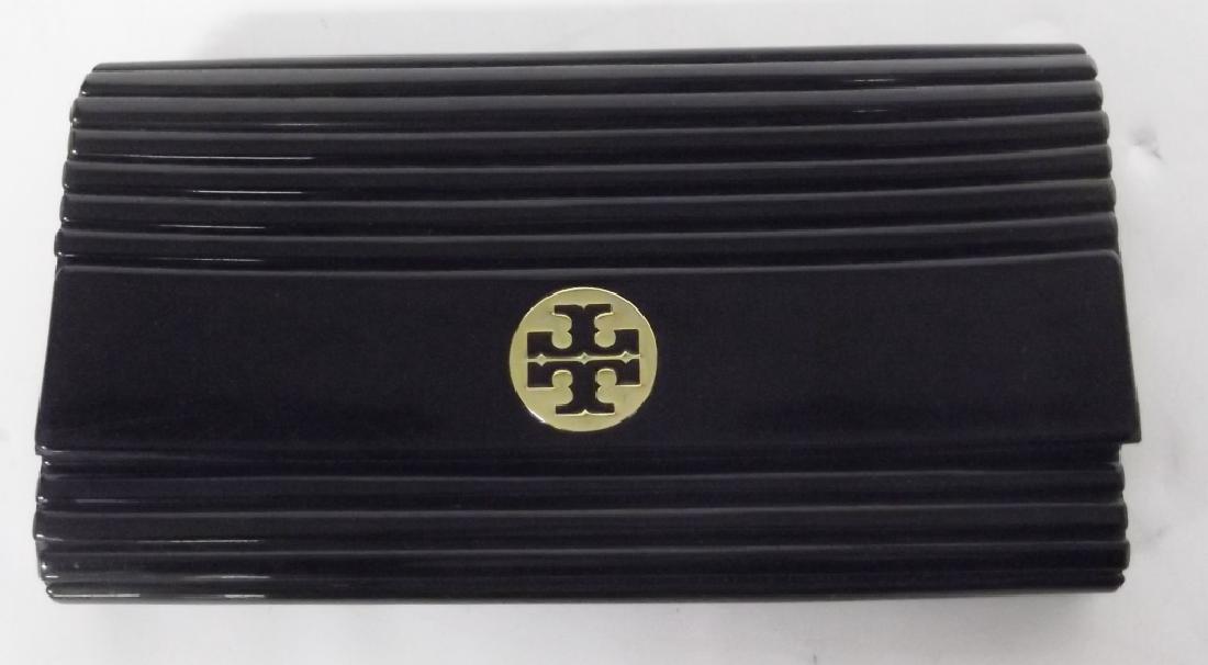 Tory Burch black resin clutch purse (1 of 2)