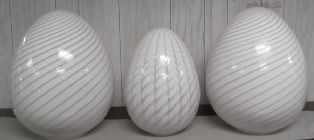 3  Murano style Glass Egg Shaped Table Lamps (1 of 1)