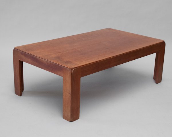 Niels Eilersen a/s Made in Denmark Teak Coffee Tab: Niels Eilersen a/s Made in Denmark Teak Coffee Table, manufacturer tag on base. Some surface wear. 17" H x 51" W x 29" W.