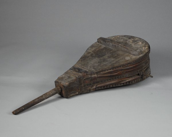 A 19th Century Blacksmith Bellows,: A 19th Century Blacksmith Bellows, wood and leather. Well used. Provenance: APVA deaccession. 50"" L x 20"" W.