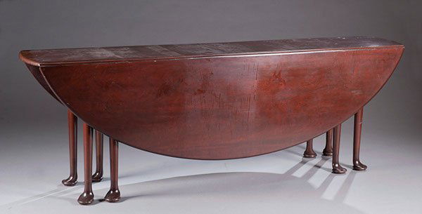 Queen Anne Drop Leaf Wake Table: Queen Anne Drop Leaf Wake Table 89"" L