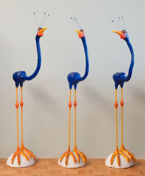 Todd Warner Scultpures, "Blue Bird I, Blue Bird II: Todd Warner Scultpures, ""Blue Bird I, Blue Bird II, Blue Bird III"" 60"" H