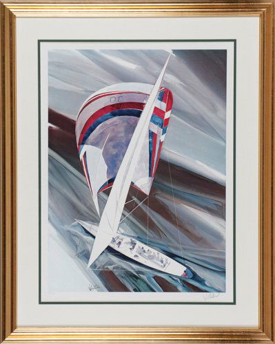Willard Bond, Cup Contender, Print, Od: 38 H x 30: Willard Bond Cup Contender Print Od: 38 H x 30 W Id: 28 1/2 H x 20 W