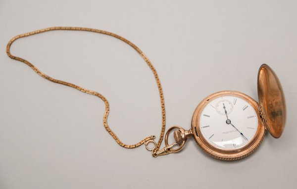 Hunt Case, Critzer Bros. Pocket Watch, San Antoni: Hunt Case, Critzer Bros. Pocket Watch, San Antonio, TX Gold Filled Case, Serial Number 18889, Running Condition at time of cataloging