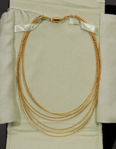 Ross and Simons 14 Kt. Gold Necklace Marked 14 KT a: Ross and Simons 14 Kt. Gold Necklace Marked 14 KT and Italy. 8.1 dwt. 17" D