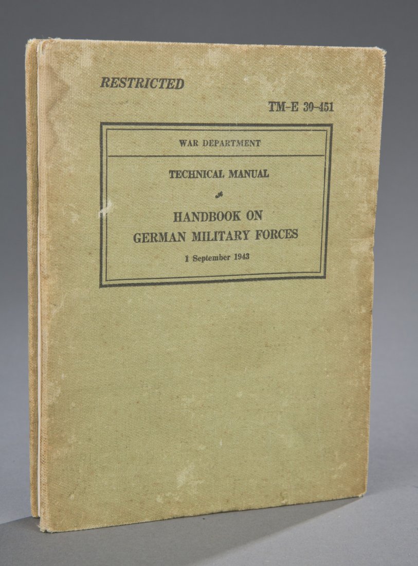 1943 World War II German Military Forces Handbook Very 