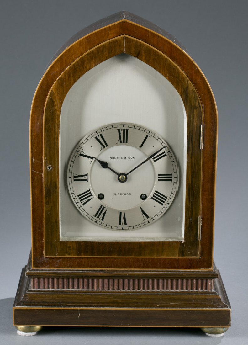 English Mahogany Mantel Clock