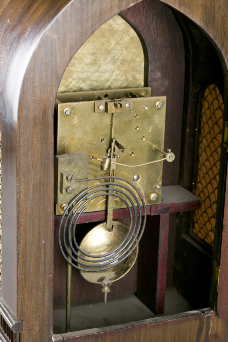 English Mahogany Mantel Clock - 4