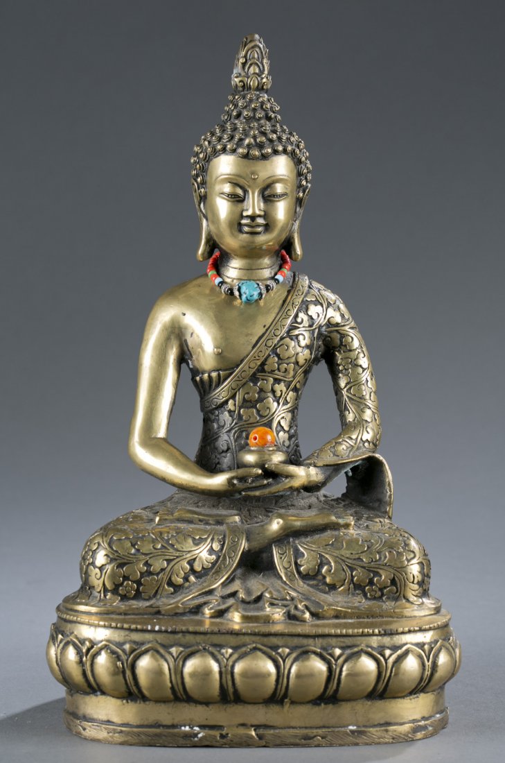 Brass Seated Buddha Statuette