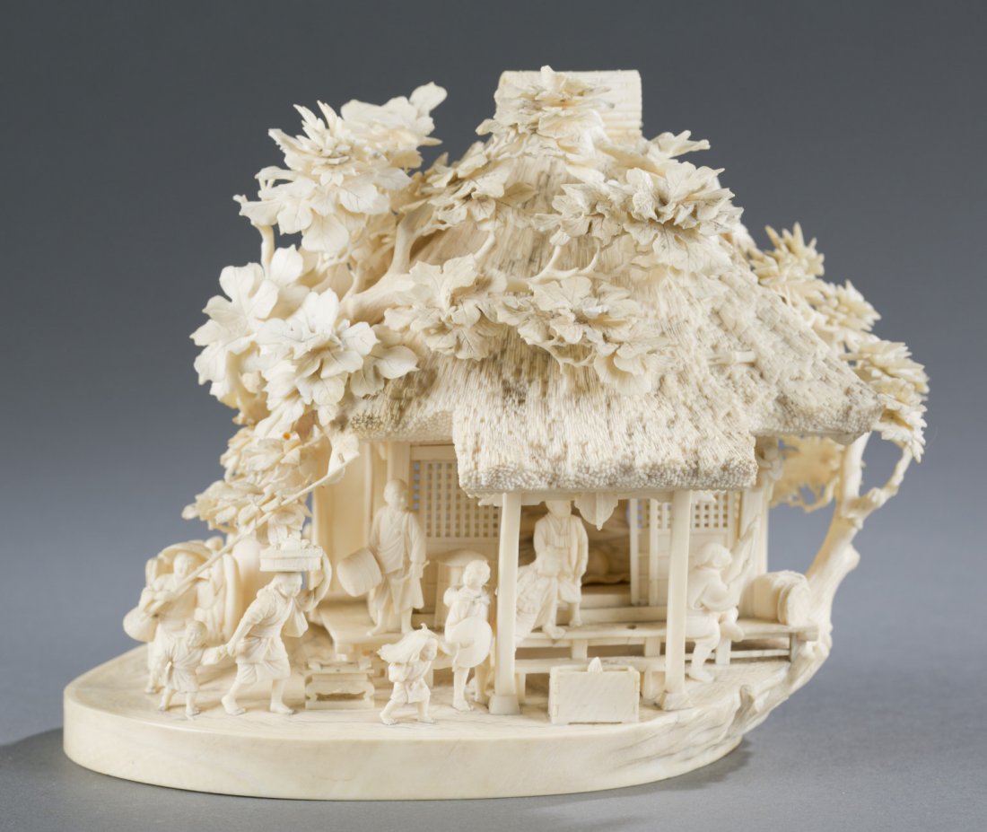 Japanese Ivory & Bone Miniature House
