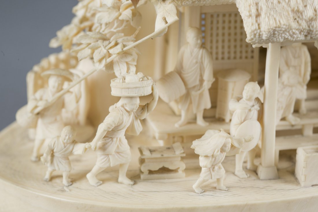Japanese Ivory & Bone Miniature House - 2