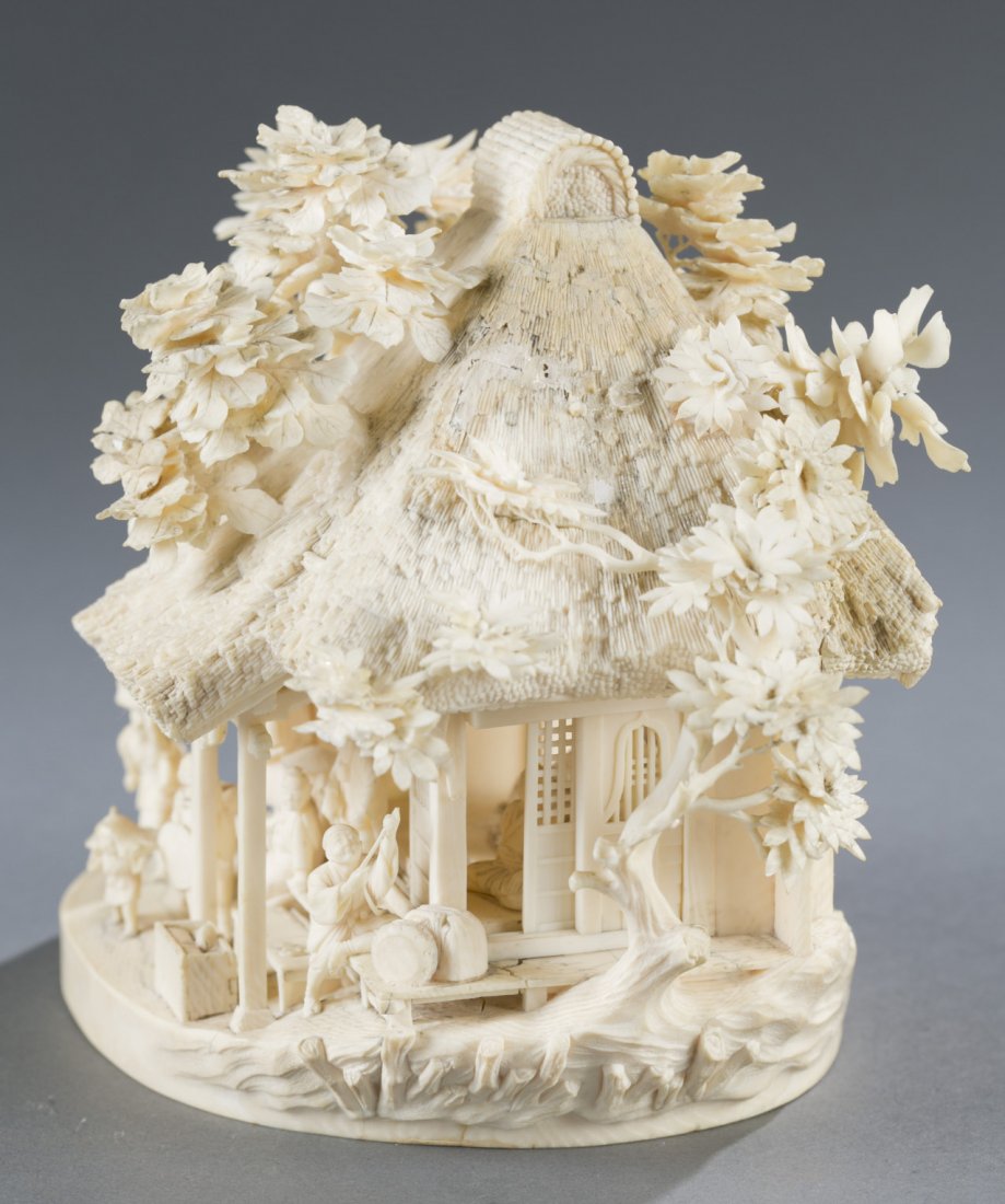 Japanese Ivory & Bone Miniature House - 3