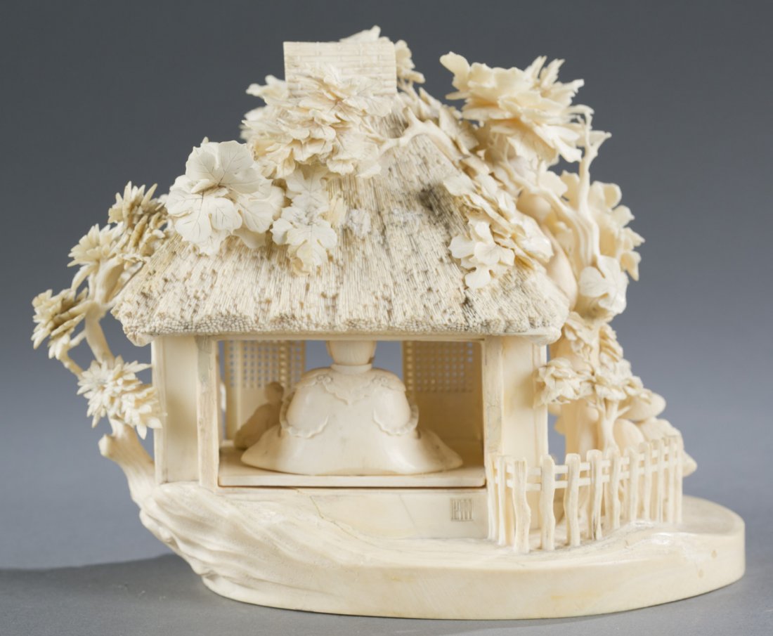 Japanese Ivory & Bone Miniature House - 4