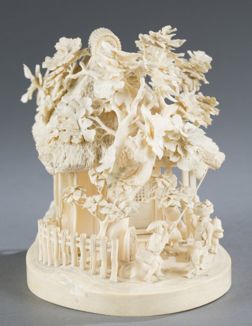 Japanese Ivory & Bone Miniature House - 5