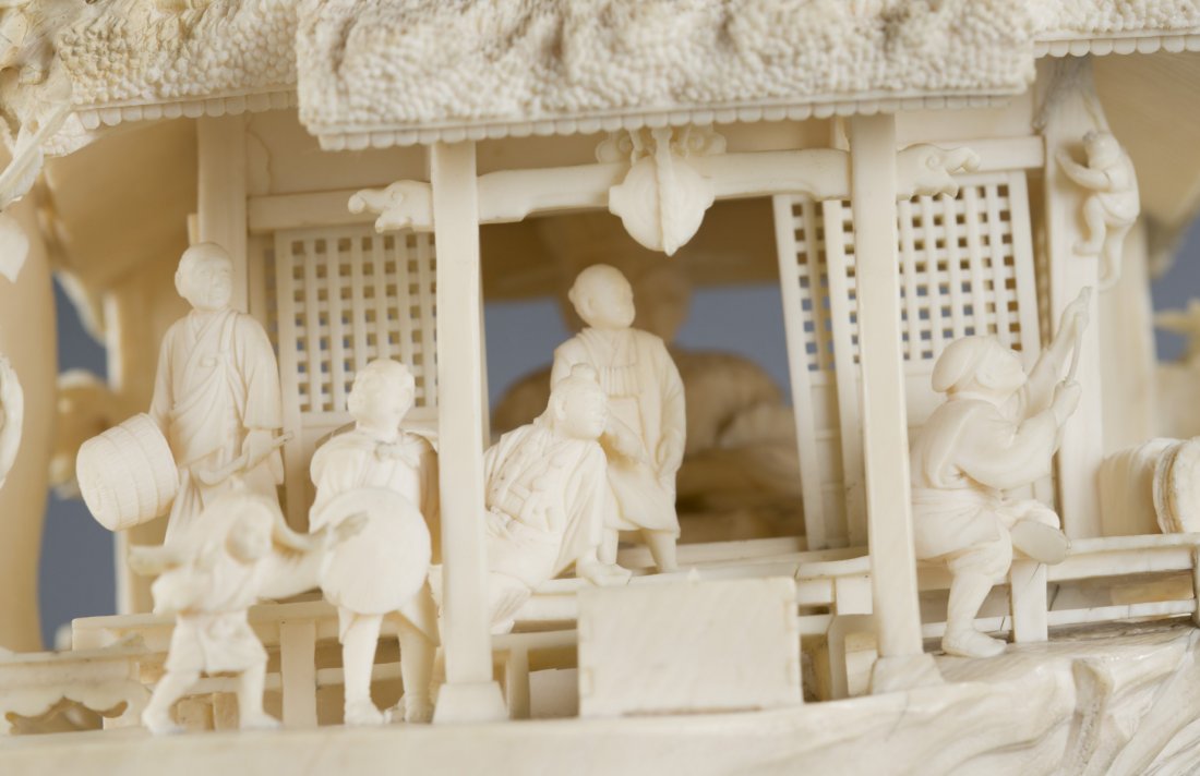 Japanese Ivory & Bone Miniature House - 6