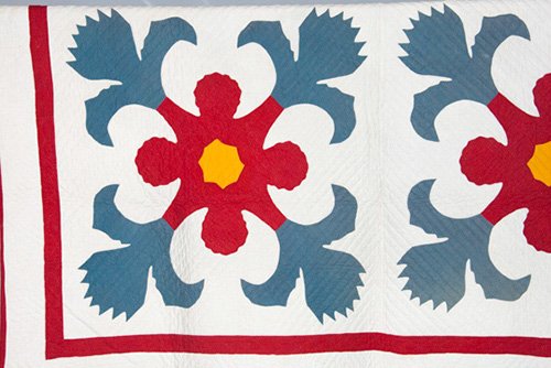 American Appliqued Quilt, Mid-Late 1800s