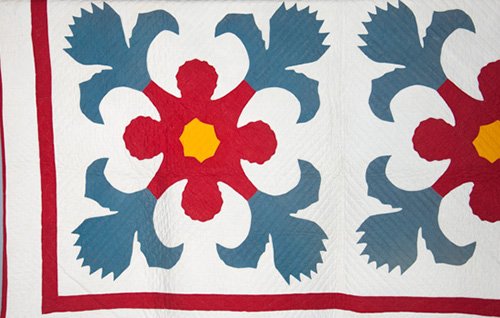 American Appliqued Quilt, Mid-Late 1800s - 2