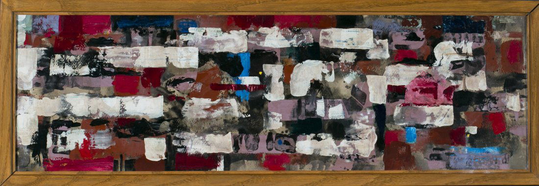 John Ward Lockwood, American, 1894-1963, Untitled,: John Ward Lockwood American, 1894-1963 Untitled Acrylic on board 28 1/2"" H x 8 3/4"" W, frame: 30 1/2"" H x 10 1/2"" W