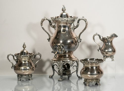 Rogers Bros. German Silver Partial Tea Service