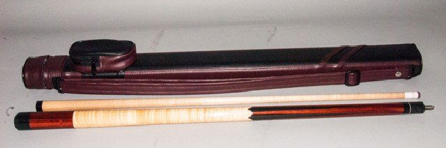 Joss Pool Cue in Case: Joss Pool Cue in Case Marked Joss to bottom. 58 3/8"" H x 1 1/4"" D