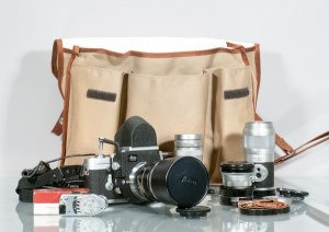 Leica M3 Camera Body, Three Lenses, Viewfinder and: Leica M3 Camera Body, Three Lenses, Viewfinder and Accessories To include: one (1) Leica M3 camera body labeled ""DBP Ernst Leitz Wetzlar,"" one (1) lens labeled ""Summicron 1:2/50 Leitz Wetzlar,"" on