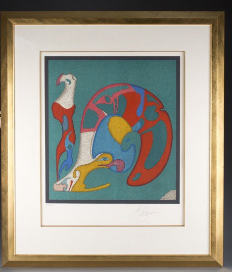 After Mihail Chemiakin, Russia, 1943, Metaphysical: After Mihail Chemiakin Russia, 1943 Metaphysical Snail, 1978-1981. Lithograph on Paper Abstracted snail lithograph. Numbered ""151/300"" in lower left with pencil, signed ""M. Chemiakin"" in lower rig