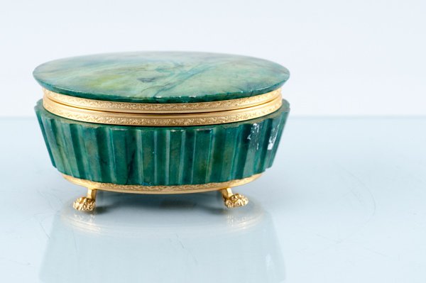 Alabaster Lidded Box: Alabaster Lidded Box 3 1/4"H x 6 3/4"W Provenance: The estate of the late Honorable Robert W. Daniel, Jr. of Brandon in Prince George, VA