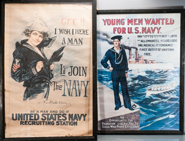 Two (2) U.S. Navy Promotional Posters: Two (2) U.S. Navy Promotional Posters 39 3/4"H x 26 1/2"W Provenance: The estate of the late Honorable Robert W. Daniel, Jr. of Brandon in Prince George, VA