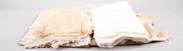 Lot of Linens: Lot of Linens To include tablecloths, napkins, placemats, apron. Provenance: The estate of the late Honorable Robert W. Daniel, Jr. of Brandon in Prince George, VA
