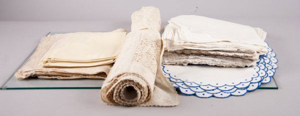 Lot of Embroidered Table Runners, Napkins and Placemats: Lot of Embroidered Table Runners, Napkins and Placemats Provenance: The estate of the late Honorable Robert W. Daniel, Jr. of Brandon in Prince George, VA