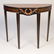 Ebonized and Painted Demilune Console Table