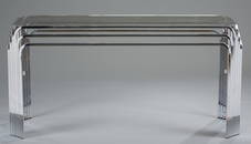 Milo Baughman Chromed Metal Console Table