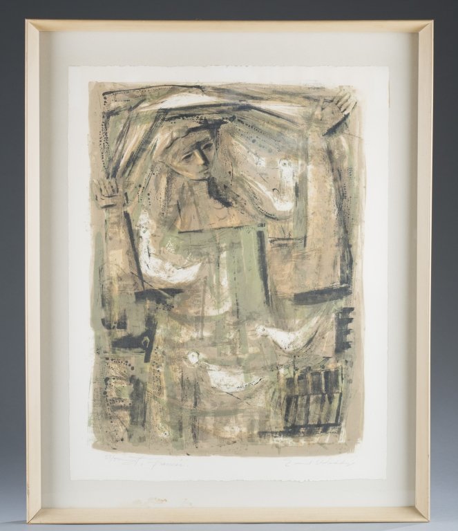 Emil Weddige "St. Francis" Lithograph: Signed, numbered and titled by Emil Weddige (Canadian b. 1907) in pencil. 31'' L x 25'' W