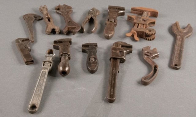 Thirteen (13) Patented Wrenches: Including but not limited to: 8" Adjust-a-box, 20th Century, Barkalow, Billings by Spencer, Henry & Allen, Case Plyworks, Alligator, Bronson and Stix-on by Efficiency