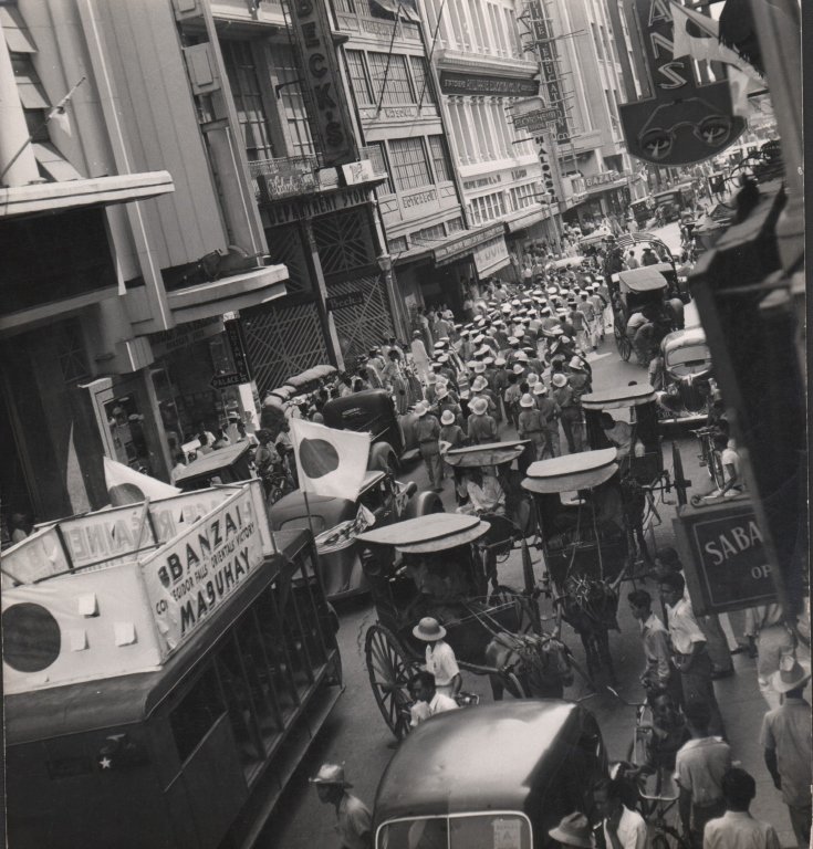 Collection of Six WWII Pacific Campaign Photos: Gelatin-silver Prints Including: Unknown Photographer, General Douglas aboard the U.S.S. Cleveland while watching the shelling of Red Beach at Borneo. Unknown Photographer, WWII Philippine Islands 194
